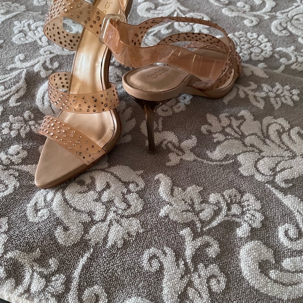 Elegant Beige Strappy Heels